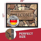 Floor Mat - for Indoor and Outdoor Use - Doormat - Non-Slip - Front Door Shoe Scraper - Size: 17x29