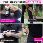The Therapeutic Mini Massage Pistol with Portable Carrying Case, 4 Massage Speeds, 6 Colors | Fast USB Type C Charging | Massage Tool for Pain Relief | Stylish and Powerful Massage Gun