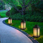 11" Solar Lantern Outdoor Garden Hanging Lanterns Waterproof LED Vintage Flickering Flame Lanterns for Patio, Table, Party.