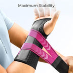 FREETOO Carpal Tunnel Wrist Brace Night Support Fit Left Hand for Work, Pain Relief Wrist Splint for Tendonitis, Sprain, Strain, Rigid Hand Brace for Arthritis for Women and Men (XS, Black/Pink)