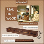 Handmade Fireplace Mantel Shelf 48", Extra Wide Rustic Wood Mantles for Over Fireplace, Wall Mounted Floating Mantel Shelves for Living Room Decor (Light Walnut, 48Lx6Hx8D)