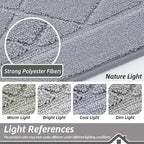 BEQHAUSE Dirt Trapper Door Mat 20" x 32", Doormat Non-Slip Entryway Rugs Washable, Dog Door Mat Stain Resistant and Absorbent Welcome Floor Mat for Front Back Door, Muddy Wet Shoes & Paws, Grey