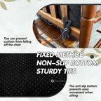 YZ HOME Rocking Chair Cushion, Set of Thicken Seat & Back Chair Cushions with Memory Foam, Non-Slip Chair Pad with Ties for for Indoor&Outdoor Rocker, Dark Grey, 22x17x5/17x17x5
