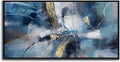 DUNHUANG ART Nordic Luxury Gold Abstract Canvas Wall Art for Living Room - Modern Decor for Home & Office - Framed Prints Painting Ready to Hang 20"x40"