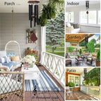 Small Wind Chimes for Outside, Wind Chimes Outdoor Tuned Soothing Melody, Wind Chime for Mom/Housewarming, Black WindChimes Outdoors Decoration.