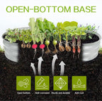 Gardmax 2 Pack Galvanized Raised Garden Bed, Lightweight Planter Boxes Outdoor with Easy Assembly, Large Garden Bed for Vegetables, Fruits, Flower Silver
