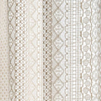 Sutuo Home Boho Curtain Crochet Lace Semi-Sheer Bohemian Hollow Knitted Handmade Tassels, Rod Pocket Window Treatment Vintage Rustic Farmhouse Drapes for Bedroom, 1 Panel 59" W x 96" L, Beige