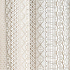 Sutuo Home Boho Curtains Crochet Lace Semi-Sheer Bohemian Hollow Knitted Handmade Tassels, Rod Pocket Window Treatment Vintage Rustic Farmhouse Drapes for Living Bedroom, 1 Panel 59" W x 63" L, Beige