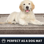 PURRUGS Dirt Trapping Door Mat 24" x 84", Non-Slip/Skid Machine Washable Entryway Rug, Shoes Scraper, Area Rug, Super Absorbent Welcome Mat for Muddy Wet Shoes and Paws, Beige & Grayish Brown
