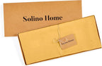 Solino Home Linen Table Runner 120 Inches Long - 100% Pure Linen Mustard Yellow Table Runner 14 x 120 Inch - Fete
