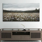 HGUAOA Vintage Landscape Wall Art for Bedroom and Living Room - Large Floral Artworks Farmhouse Wall Decor - Framed Neutral Nature Pictures - Above Bed Wall Decor with Mountain Scenery 29×58IN