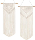 Dahey 2 Pcs Macrame Wall Hanging Woven Tapestry Wall Art Decor - Beautiful for Boho Home Decor, Apartment, Nursery, Party Decorations, 26" L×13" W, Medium