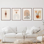 18x24 Poster Frame Set of 4 Natural Solid Walnut Photo Frames with 16x20 Removable Mat Wall Hanging Large Handcrafted Frame with HD Plexiglass Wall and Tabletop Display Large Picture Frame