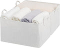 StorageWorks Storage Bins, Fabric Storage Bins for Shelves, Extra Large Storage Baskets with Metal Frame, Closet Baskets and Bins with Handles, Jumbo, Gray and White Stripes, 2-Pack