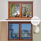 HIDBEA One Way Window Film Daytime Privacy, Heat Blocking Anti UV Reflective Mirror Window Tint for Home, Non-Adhesive Self Static Cling Window Stickers (Blue-Silver, 35.4 Inch x 32.8 Feet)
