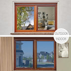 HIDBEA One Way Mirror Window Film Daytime Privacy, Heat Control Anti UV Reflective Window Tint for Home, Non-Adhesive Self Static Cling Window Stickers(Blue-Silver, 17.5 Inch x 6.5 Feet)