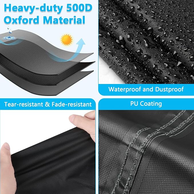Kingling Outdoor Pizza Oven Table Cover for Ooni Medium Table, Waterproof Outdoor Grill Prep Table Cover Pizza Oven Stand Cover - 32''L x 24''W x 35''H(Black)