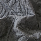 MarCielo 3-Piece 100% Cotton Oversized Bedspread Lightweight Quilt Coverlet Embroidery Farmhouse Bedding Set T0 (Dark Grey, Oversized King (118"x106"))