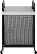 STO STO Laundry Hamper, 90L Rolling Laundry Sorter Cart with Removable and Washable Liner Bag, Rolling Clothes Hamper with Metal Handle for Laundry Room and Bedroom, Gray