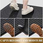 Yimobra Outdoor Door Mat - Waterproof Non Slip Entrance Mat 47x24 Grey
