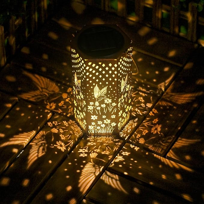 Birthday Gifts for Women Hummingbird Solar Lights Outdoor - Gifts for Mom, Mothers Day Gifts Solar Lanterns Outdoor Waterproof Garden Decoration for Outside, Outdoor, Patio, Yard, Lawn