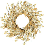 Artgar Fall Wreath, Fall Wreaths for Front Door, 24 in Fall Decor Floral Wreath, Door Wreaths for Front Door Outside All Season for Thanksgiving Home Indoor Outdoor Wall Decor (Wheat)