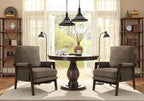 Modern Accent Chairs Set of 2 for Living Room Mid Century Arm Chairs Upholstered Bedroom Chairs Comfy Lounge Chairs with Solid Wood Frame, Dark Brown