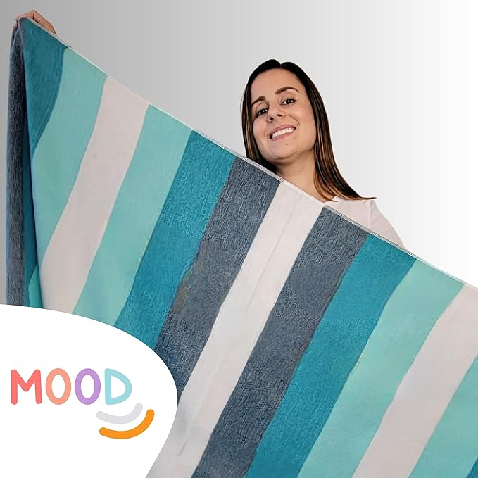 LATITUDE ZERO Alpaca Wool Throw Blanket | Warm, Ultra-Soft, Breathable, Non-Itchy Blanket-Throw | Hypoallergenic and Beautiful Fabric (Aquamarine)