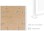 HAUS AND HUES 16x16 White Metal Picture Frames Matted to 12x12 - Features Premium Aluminum & Hanging Hardware, Shatterproof Plexiglass - Ideal for Home, Room, Office (16x16 in, White, Set of 3)