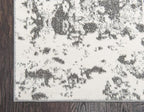 Unique Loom Rosso Collection Vintage, Geometric, Bohemian, Traditional, Distressed, Southwestern Area Rug, 2' 7" x 10' 0", Light Gray/Ivory