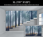 WFBHUA-Dark Forest Tree Wallpaper Mural Nursery Woodland Natural Landscapes Wall Murals for Bedroom Living Room(Not Peel and Stick)