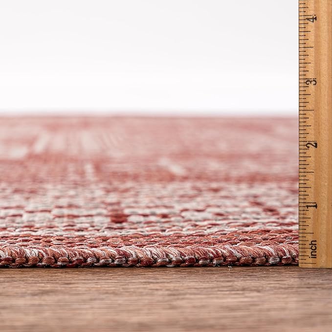 Keen Home Design Terrace Outdoor Area Rug - 8x10 Washable Indoor/Outdoor Rug for Patio, Kitchen, Balcony, Beach, Garden, Deck and Porch, Size: 7'7"x10'