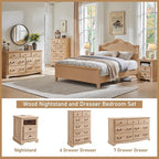 T4TREAM 7 Drawers Dresser Chests for Bedroom, Wood Vintage Chests of Drawers, Rustic Dressers Chset Organizer for Bedroom, Living Room, Hallway, Natural Oak