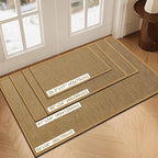 LEKEEPGO Door Mat 24"x36", Non Slip Door Mat Indoor Entrance, Rubber Backing Front Indoor Door mat Washable Absorbent Low-Profile Entryway Entry Resist Dirt Inside Door Mats, Light Brown
