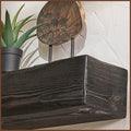 Handmade Fireplace Mantel Shelf 48", Extra Wide Rustic Wood Mantles for Over Fireplace, Wall Mounted Floating Mantel Shelves for Living Room Decor (Ebony, 48Lx6Hx8D)