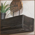 Handmade Fireplace Mantel Shelf 60", Extra Wide Rustic Wood Mantles for Over Fireplace, Wall Mounted Floating Mantel Shelves for Living Room Decor (Ebony, 60Lx6Hx8D)
