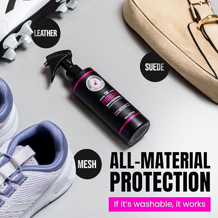 Pink Miracle The Protector Water and Stain Fabric Guard Repellent Spray for Shoes