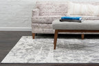 Unique Loom Rosso Collection Vintage, Geometric, Bohemian, Traditional, Distressed, Southwestern Area Rug, Rectangular 5' 0" x 8' 0", Light Gray/Ivory