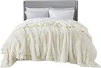 Bedsure GentleSoft Fluffy Cream King Size Blanket for Bed, Thick Soft Sherpa Faux Fur Fleece Bedding Fuzzy Plush Winter Warm Heavy Big Large King Blanket, Cozy Cream Gifts for Men Women, 108x90