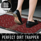 Yimobra Front Door Mat Outdoor Indoor 72x24, All-Season, All-Weather, Heavy Duty Welcome Door Mats Outside Entrance, Non Slip Porch Patio Entrance Mat, Red