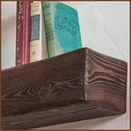 Handmade Fireplace Mantel Shelf 72", Extra Wide Rustic Wood Mantles for Over Fireplace, Wall Mounted Floating Mantel Shelves for Living Room Decor (Dark Walnut, 72Lx6Hx8D)