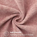 MIULEE Pack of 2 Couch Throw Pillow Covers 18x18 Inch Blush Pink Farmhouse Decorative Pillow Covers with Stitched Edge Soft Chenille Solid Dyed Spring Pillow Covers for Sofa Bed Living Room