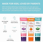 Himalaya Botanique Kids Toothpaste with Xylitol, Variety Pack of Bubble Gum, Orange & Cool Mint - Fluoride Free Toothpaste - Vegan, Gluten Free, No Artificial Flavors or Colors, 4 oz (Pack of 3)