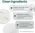ATTITUDE Sensitive Toothpaste with Fluoride, Spearmint Flavor, Vegan & Cruelty-Free, Sugar-Free, Plant & Mineral-Based Ingredients, Clean Oral Care, 4.2 Oz