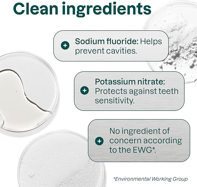 ATTITUDE Sensitive Toothpaste with Fluoride, Spearmint Flavor, Vegan & Cruelty-Free, Sugar-Free, Plant & Mineral-Based Ingredients, Clean Oral Care, 4.2 Oz