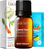 Gya Labs Carrot Seed Essential Oil - 0.34 Fl Oz - 100% Pure Natural Carrot Oil for Skincare, Hair, Scalp & Aromatherapy, Massages ,DIY ＆Candle Making Scent