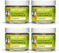 Uncle Harry's Cinnamon Remineralizing Toothpaste | Natural Whitening Toothpaste Freshens Breath & Promotes Enamel | Vegan Fluoride Free Paste (4 pack)