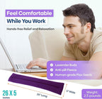 SunnyBay Microwave Heating Pad, Microwavable Heated Neck and Shoulder Wrap with Lavender, Soothing Pillow Hot & Cold Bean Bag, Aroma Warmer for Pain Relief, 26x5 Inches, 2.5 lbs, Purple