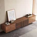 Mid Century Modern TV Stand for 80+ Inch TVs, 94.48" Walnut Console with Ample Storage – Stylish Entertainment Center for Living Room or Bedroom