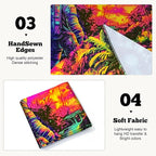 BVBOX Astronaut Space Blacklight Tapestry 79"x59", UV Reactive Astronaut Tropical Rainforest Universe Galaxy Planet Glow in Dark Tapestries, Black Light Neon Upright Poster Wall Hanging Backdrop Decor for Bedroom Living Room